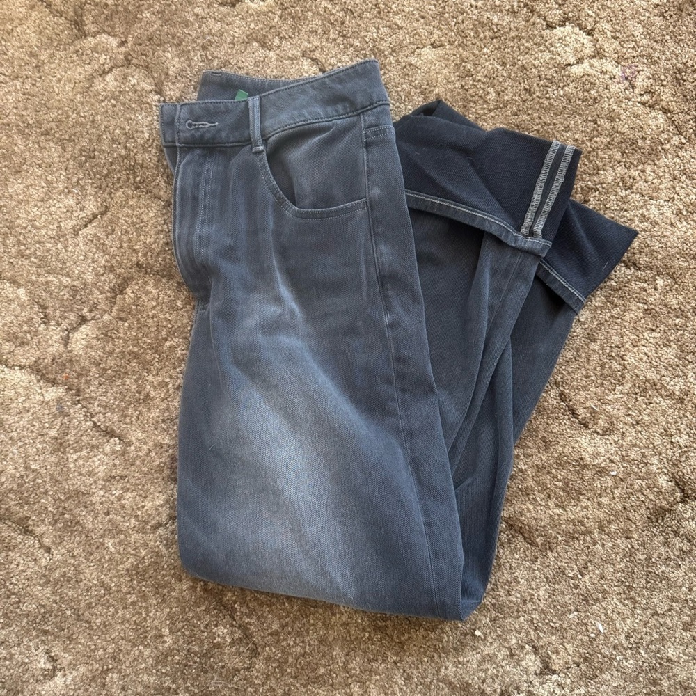 Halara High Waisted Flex Cuffed Wide Leg Jeans